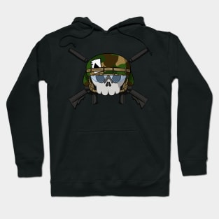 Military crew Jolly Roger pirate flag (no caption) Hoodie